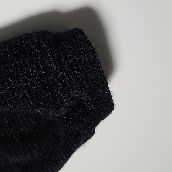 SANCTUARY Plush Teddy Mock Neck Black Sweater Size Large - Picture 16 of 16